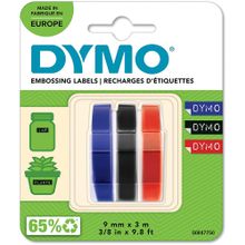 Dymo S0847750 Junior Omega 9 mm 3 mt Renkli 3'lü Blister