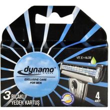 Dynamo Erkek Üç Bıçaklı 4 Adet Yedek Kartuş