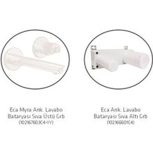 E.C.A Mat Beyaz 102167603c4-YY+102166601C4 Myra Ankastre Gömme Lavabo Bataryası Set