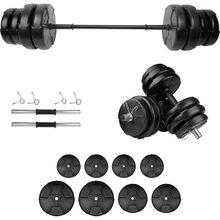 E-Life 45 kg Dambıl Seti ve Halter Seti Ağırlık Fitness Seti