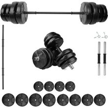 E-Life Nors Serisi 41 kg Dambıl & Halter Seti | Yerli Üretim – 2 Yıl Garantili ve Dayanıklı Ürün - Siyah