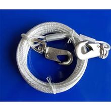Eastland 4.7 mm 4.5 m Gri Köpek Çelik Bahçe Bağlama Halatı