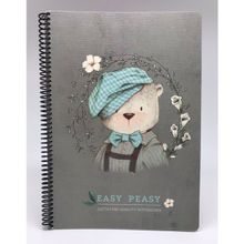 Easy Notes Ayı Desenli A4 80 Yaprak Karton Kapak Spiralli Defter