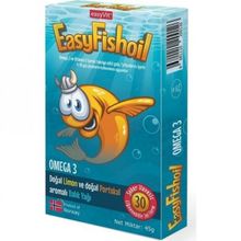 EasyFishoil Omega 3 Limon Portakal Aromalı Çiğnenebilir 30 Jel Form Balık Yağı