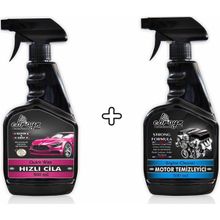 Ebrayn 500 ml Hızlı Cila Carnauba Wax ve 500 ml Motor Yağ Kir Temizleyici