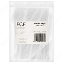 Ece Eko Beyaz 100'lü Plastik Kaşık