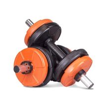 Ecgspor 2x10.5 kg Turuncu Siyah Multifonksiyonel Grip Plate Dambıl Seti