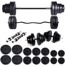 Ecgspor 88 kg Halter Seti ve Dambıl Seti Ağırlık Seti Fitness Seti Z Bar