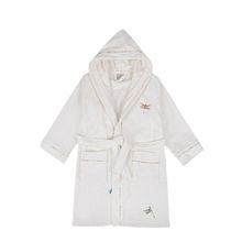 Ecocotton %100 Organik Pamuk Nakışlı Nina Kız Çocuk Bornoz