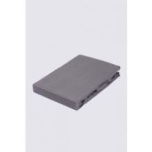 Ecocotton %100 Organik Pamuk Saten Antrasit 180x200 cm Battal Boy Lastikli Çarşaf