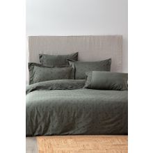 Ecocotton Ahter Pamuk Saten Brodeli %100 Battal Boy Organik Yeşil 240x220 cm Nevresim Takımı