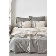 Ecocotton Dila Organik Yeşil Bej Çift Kişilik Nevresim Takımı