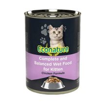 Econature 400 gr Parça Etli ve Soslu Tavuklu Yavru Kedi Konservesi