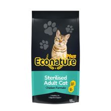 Econature Plus Tavuklu 15 kg Kısırlaştırılmış Kuru Kedi Maması