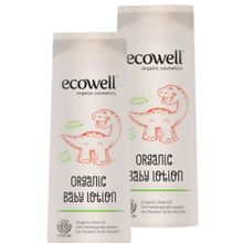 Ecowell 2x300 ml Organik Bebe Losyonu