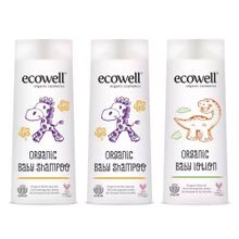 Ecowell Organik 2 Adet Bebek Şampuanı + Bebe Losyonu