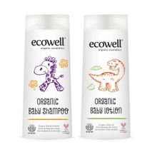 Ecowell Organik ve Vegan 2x300 ml Bebek Şampuanı + 2x300 ml Bebek Losyonu