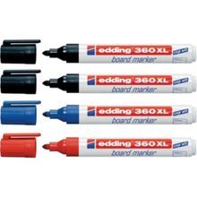 Edding 360 Beyaz 2 Siyah 1 Kırmızı 1 Mavi 4'lü Tahta Kalemi