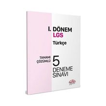 Editör LGS I. Dönem Türkçe Çözümlü 5 Deneme Sınavı