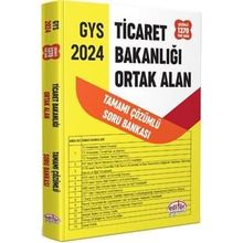 Editör Yayınevi GYS T.C. Ticaret Bakanlığı Tüm Kadrolar İçin Tamamı Çözümlü Ortak Alan Soru Bankası