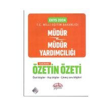 Editör Yayınları 2024 EKYS MEB Müdür ve Müdür Yardımcılığı Özetin Özeti