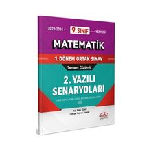 Editör Yayınları - 9. Sınıf Matematik Tamamı Çözümlü 1. Dönem Ortak Sınavı 2. Yazılı Senaryoları