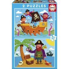 Educa Pirates 2 X 20 Parça Karton Puzzle