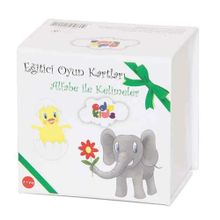 Edukids Eğitici Oyun Kartları-Alfabe ile Kelimeler