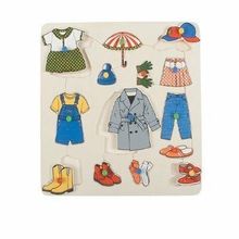 Edutoys Ahşap Kulplu Giyecekler Puzzle
