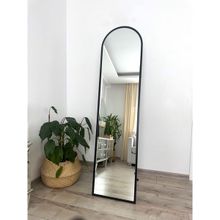 Effe Yapı Dekor Siyah Metal Çerçeveli 160x40 cm Oval Ayaklı Boy Aynası
