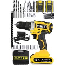 Eisenn Germany Technology X- Best 58 V 8 Ah Samsung Çift Akülü Vidalama Şarjlı Matkap + 27 Pcs Usta Seti