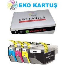 Eko Kartuş Brother MFC-J2330DW LC3719XL Uyumlu 4 Adet Renkli Muadil Kartuş
