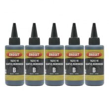 Ekoset Hp Tanklı Yazıcılar Uyumlu Siyah 5x100 ml Mürekkep