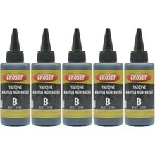 Ekoset L3050 L3060 L3070 L1300 5'li 100 ml Siyah Mürekkep