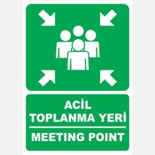Ekstrafix 25x35 cm Pvc Fosforlu Acil Toplanma Yeri Sticker