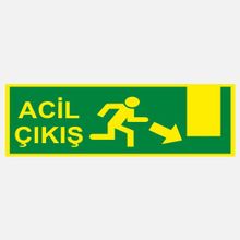 Ekstrafix YF060 12x25 cm Fosforlu Acil Çıkış Uyarı Levhası