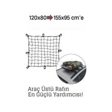 Elastik Bagaj Filesi 120X80 Cm – 155X95 Cm’e Kadar Genişler | Araç Üstü, Kamp Ve Seyahat İçin