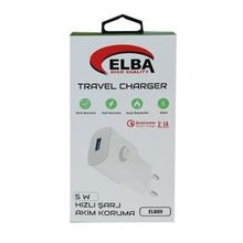 Elba ELB09 5W 2.1A Hızlı Şarj Akıllı Koruma Usb EV Şarj Kafası