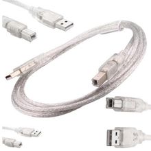 Electroon 1.5 m Şeffaf USB Yazıcı Kablosu