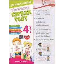 Element Yayınları 4. Sınıf Tüm Dersler Yaprak Test