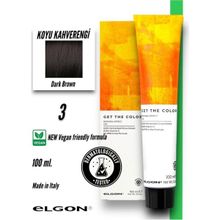 Elgon Get The Color 3 Koyu Kahve 100 ml Profesyonel Saç Boyası