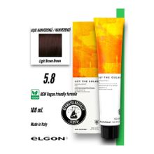 Elgon Get The Color Profesyonel 100 ml Koyu Çikolata Kahve 5,8 Krem Saç Boyası