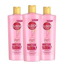 Elidor 3x350 ml Collagen Blends Sülfatsız Saç Bakım Şampuanı Moisture Boom Yoğun Nem Terapisi