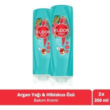 Elidor Doğanın Enerjisi Argan Yağı ve Hibiskus Özü Dökülme Karşıtı 2x350 ML Saç Bakım Kremi
