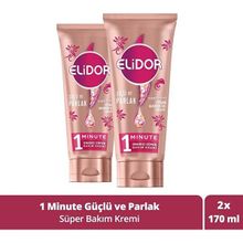 Elidor Superblend 1 Minute Onarıcı Süper Güçlü ve Parlak 170 ml x 2 Adet Saç Bakım Kremi