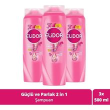 Elidor Superblend 3x500 ml Güçlü ve Parlak Saçlar Saç Bakım Şampuanı