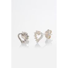 Elika Silver 925 Ayar Gümüş Kalp Model Minimal Küpe