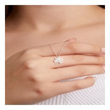 Elika Silver 925 Ayar Taşlı Yonca Model Kadın Gümüş Kolye