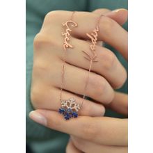 Elika Silver Kadın Rose Altın Kaplama Isimli Kar Tanesi Model 925 Ayar Gümüş Kolye
