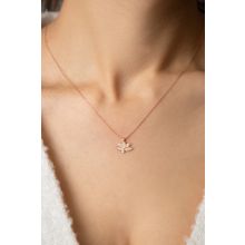 Elika Silver Taşlı Lotus Model 925 Ayar Kadın Gümüş Kolye